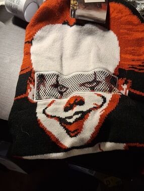 !it jeans Orange, Black & White Graphic Crewneck Sweater